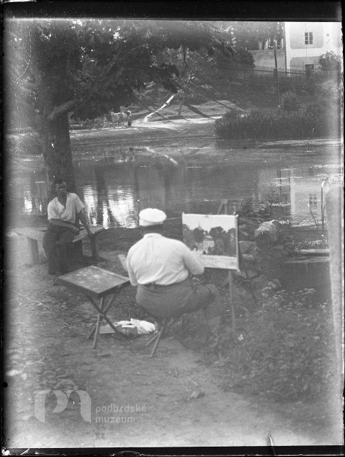 Malíř v plenéru při práci