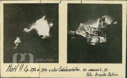 Požár v ulici Čelakovského