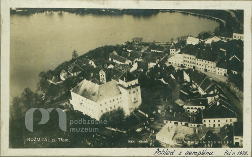 Pohled na Rožmitál z aeroplánu