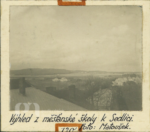 Výhled z měšťanské školy na Sedlici