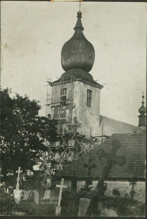 Oprava věže kostela