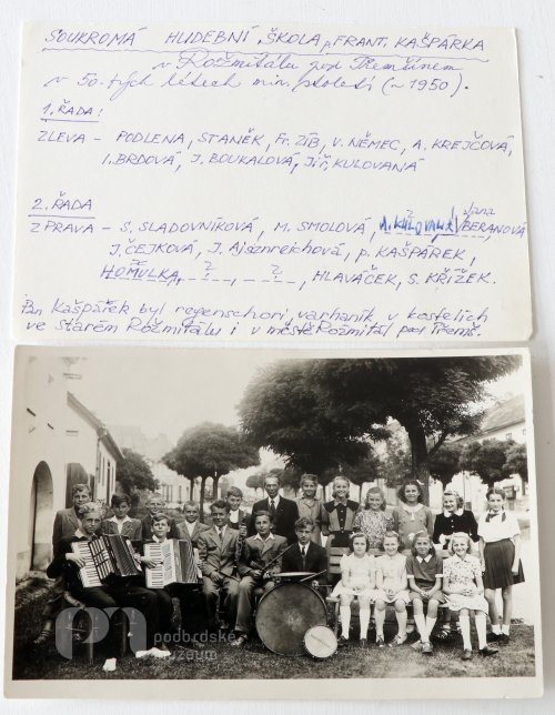 Soukromá hudební škola Františka Kašpárka 1952-53