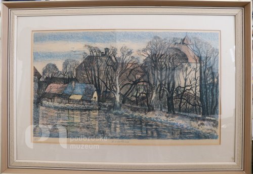 Pohled na rožmitálský zámek z Podzámeckého rybníka