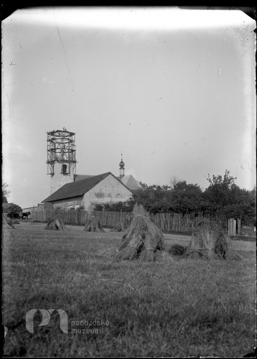 Oprava věže farního kostela