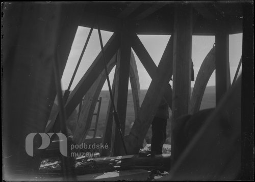 Oprava věže farního kostela