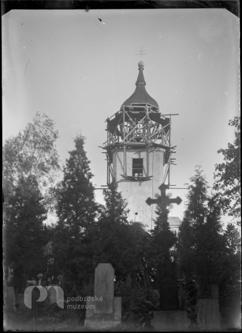 Oprava věže farního kostela