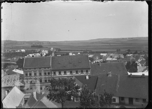 Pohled na Rožmitál ze zámecké věže